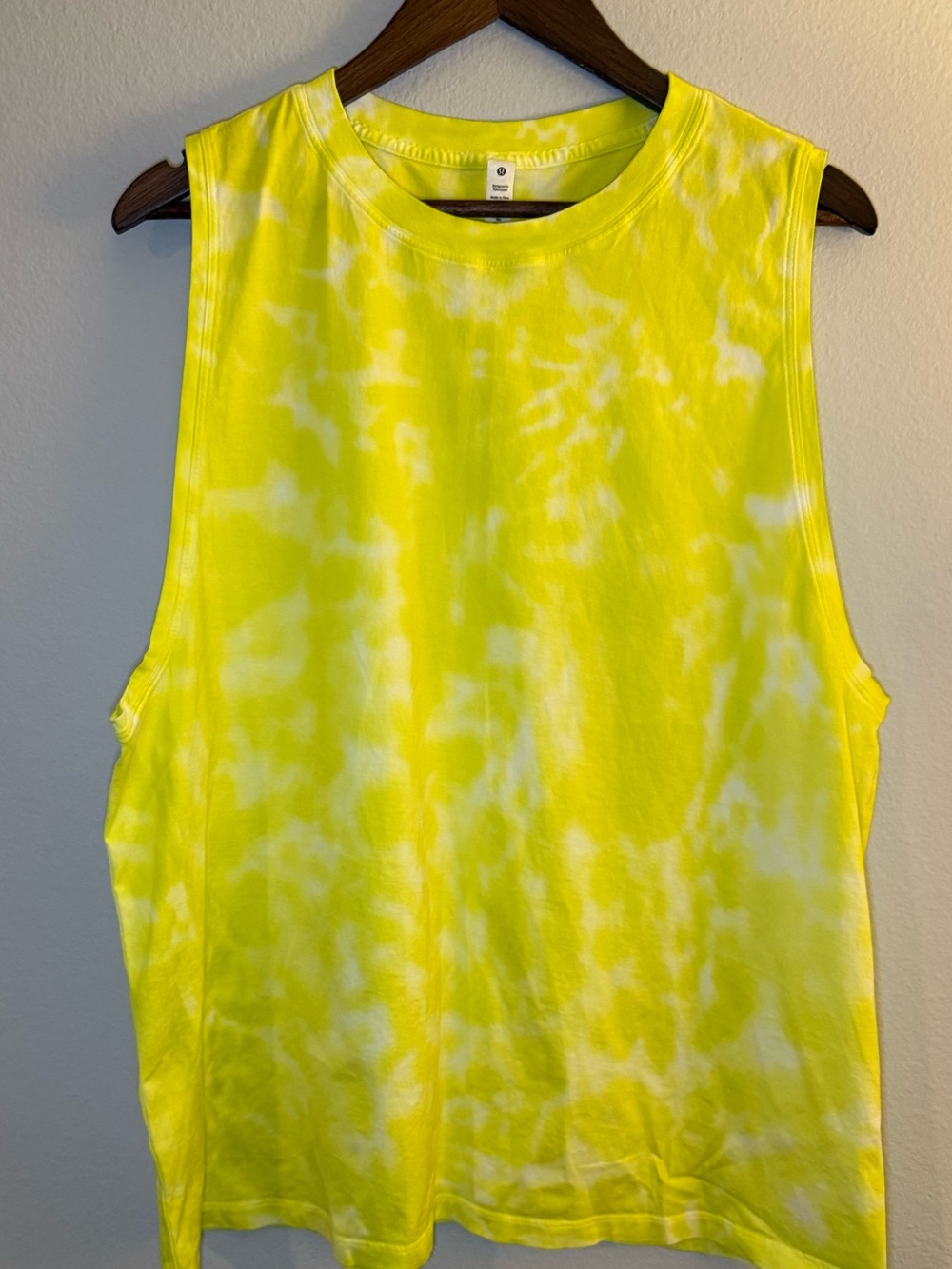 lululemon athletica Neon Yellow Tie-Dye Muscle Tank